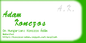 adam konczos business card